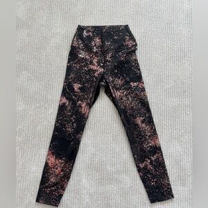Carbon38 Black and Pink metallic Leggings